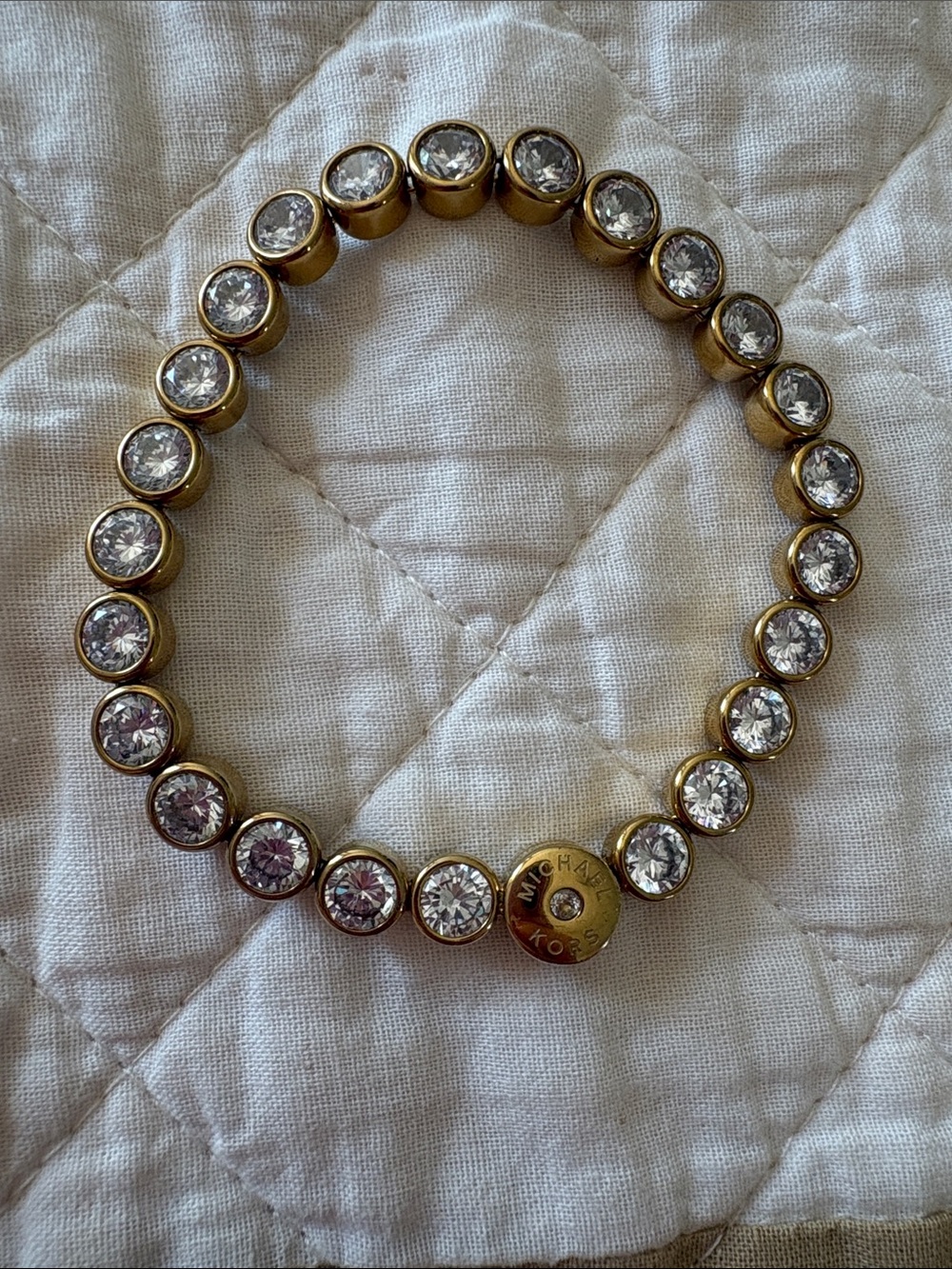 Michael Kors Gold Park Ave Tennis Crystal Bracelet